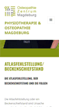 Mobile Screenshot of osteopathiezentrum-md.de