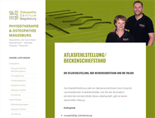 Tablet Screenshot of osteopathiezentrum-md.de